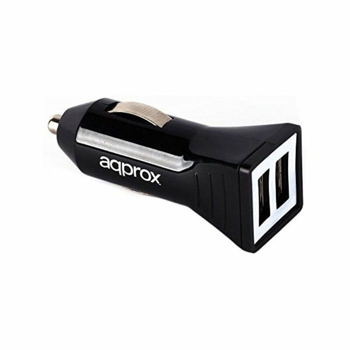 Approx Cargador Dual USB para Coche 3.1A Negro Approx Cargador Dual USB para Coche 3.1A Negro