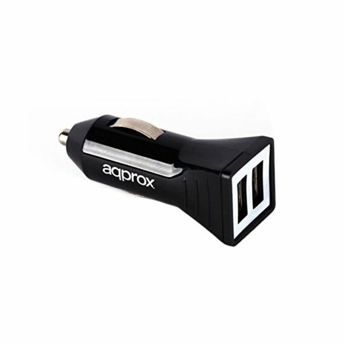 Approx Cargador Dual USB para Coche 3.1A Negro Approx Cargador Dual USB para Coche 3.1A Negro