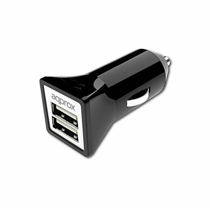 Approx Cargador Dual USB para Coche 3.1A Negro Approx Cargador Dual USB para Coche 3.1A Negro