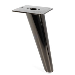 Q&Q Pata metálica modelo COV H180 Negro mate / Níquel oscuro mate