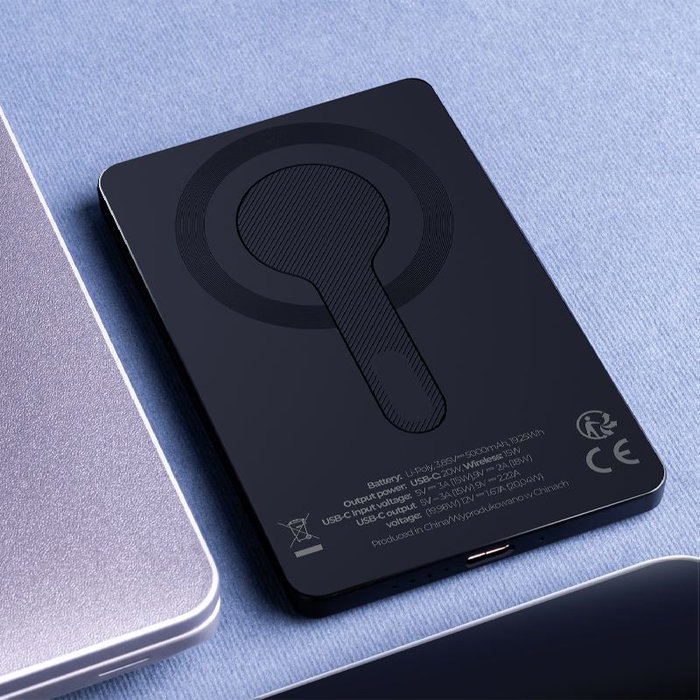 FOREVER Maxlife power bank inalámbrico MXPB-05 20W PD 5000 mAh magnético negro