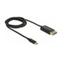 DeLOCK Cable USB Type-C a DisplayPort (DP Alt Mode) 4K 60 Hz 1 m Coaxial 83709