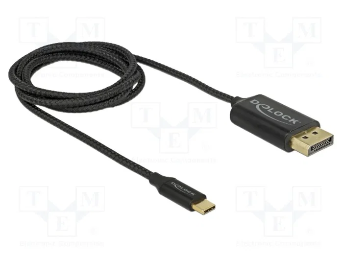 DeLOCK 83709 Cable USB Type-C a DisplayPort 4K 60 Hz 1 m coaxial negro