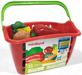 MINILAND Cesta de Hortalizas de 11 Piezas
