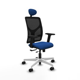 PIQUERAS Y CRESPO Silla de oficina Motilla con mecanismo Sincro/Traslack Azul y Negro