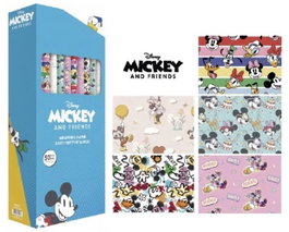 SAFTA Pack de 50 Rollos de Papel de Regalo Mickey & Friends Racing