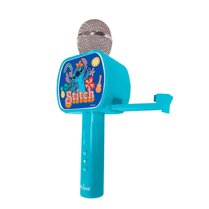 Lexibook Micrófono Inalámbrico Disney Stitch MIC240D Bluetooth con Altavoz y Efectos de Voz