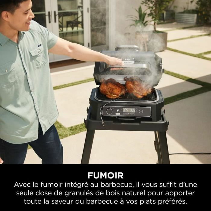 Ninja Woodfire Pro XL OG850EU Parrilla Eléctrica Negra