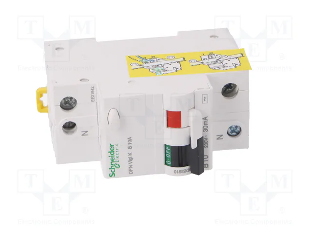 SCHNEIDER ELECTRIC DPN Vigi K RCBO 10A 30mA 1+N SCHNEIDER ELECTRIC DPN Vigi K RCBO 10A 30mA 1+N