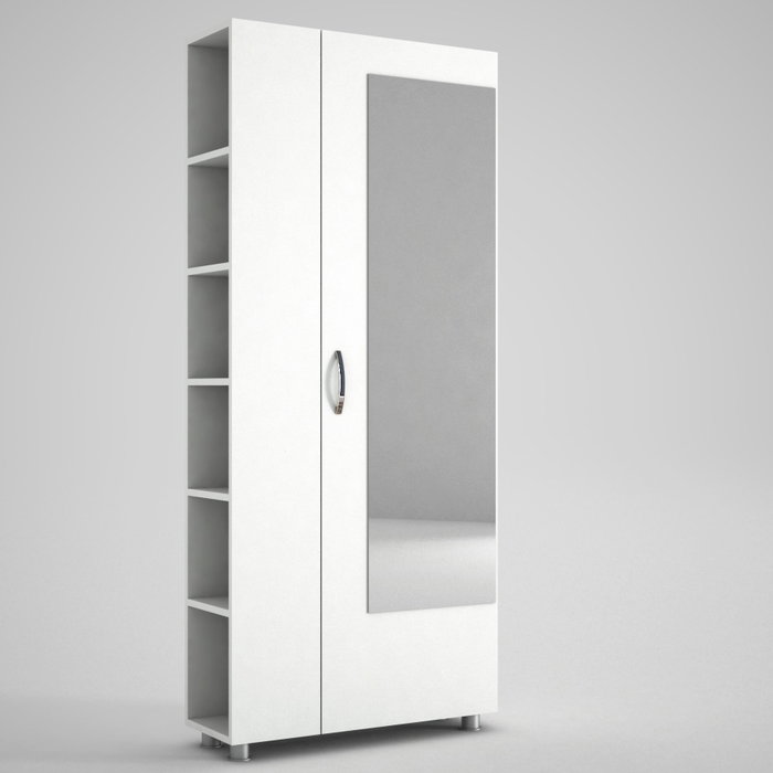 Hanah Home Recibidor Blanco Escandinavo 80cm x 185cm x 28.6cm