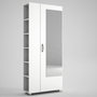 Hanah Home Recibidor Blanco Escandinavo 80cm x 185cm x 28.6cm