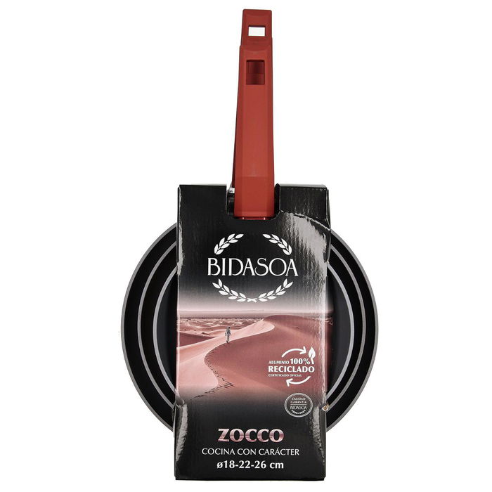 Set 3 Sartenes Aluminio Forjado Zocco Bidasoa 18-22-26 cm
