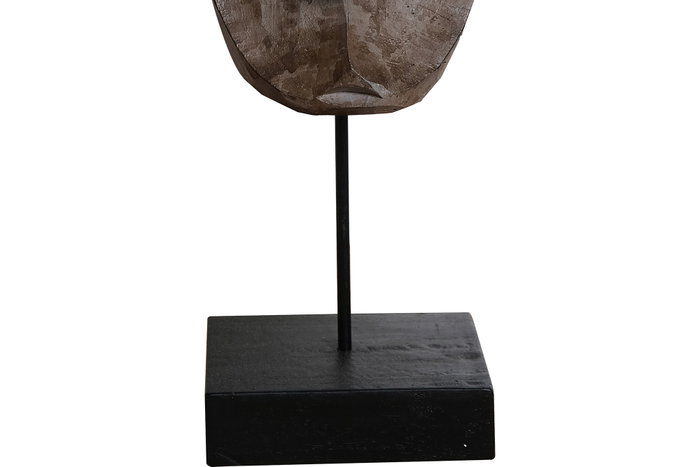 DKD Home Decor Figura Máscara Tribal en Hierro y Suar 67x32x7 cm
