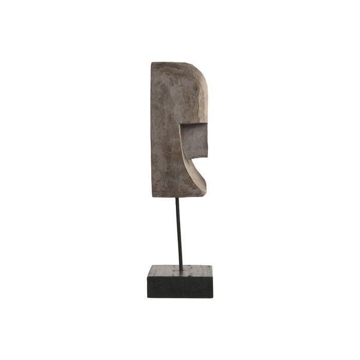 DKD Home Decor Figura Máscara Tribal en Hierro y Suar 67x32x7 cm