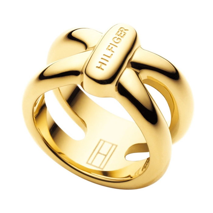 Tommy Hilfiger Anillo Dorado de Acero Inoxidable Modelo 2700326B Tommy Hilfiger Anillo Dorado de Acero Inoxidable Modelo 2700326B