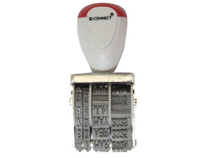 Q-connect Fechador Manual Dia-Mes-Año 4mm con Banda 12 Años