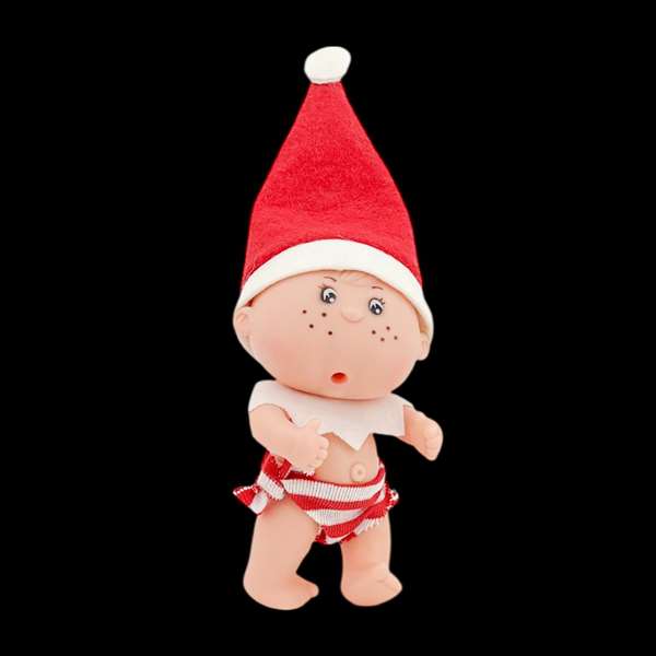 Berjuan Muñeco Elfo 12 cm con Braguita y Babero con Bolsa de Tela Berjuan Muñeco Elfo 12 cm con Braguita y Babero con Bolsa de Tela