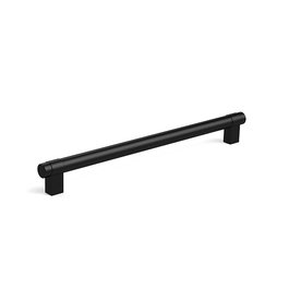 Herrajes Alk Tirador Zamak Modelo Astoria Negro Mate Dist. Agujero 256mm