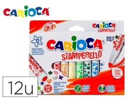 Carioca Rotulador Stamperello Caja 12 Unidades Colores Surtidos Punta Gruesa