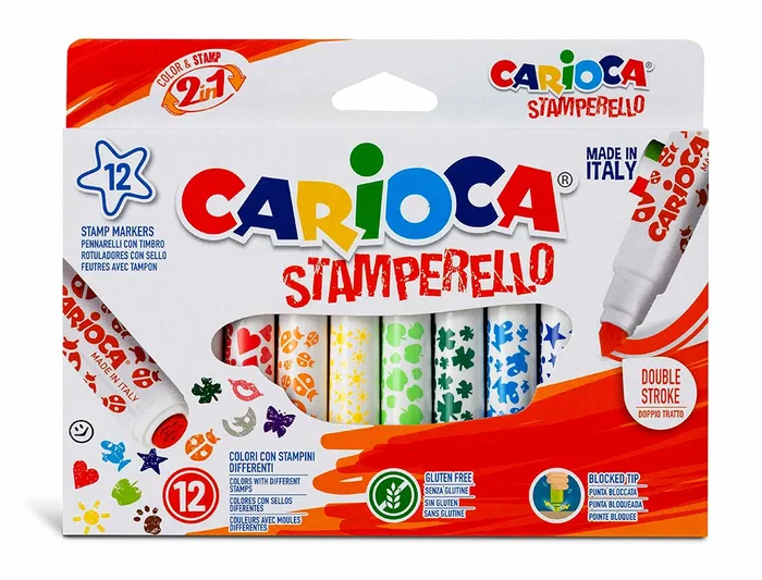 Carioca Rotulador Stamperello Caja 12 Unidades Colores Surtidos Punta Gruesa