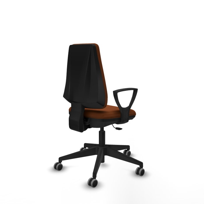 PIQUERAS Y CRESPO Silla de oficina Elche Marrón con Brazos Fijos PIQUERAS Y CRESPO Silla de oficina Elche Marrón con Brazos Fijos
