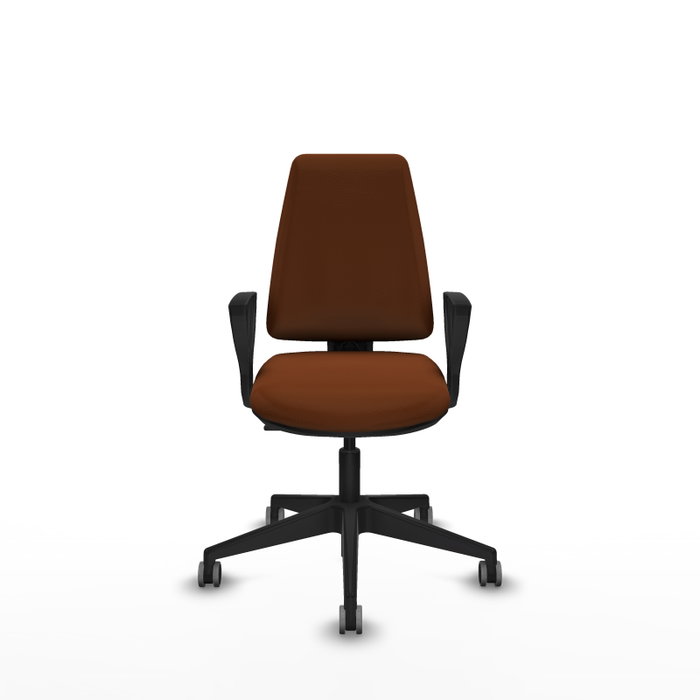 PIQUERAS Y CRESPO Silla de oficina Elche Marrón con Brazos Fijos PIQUERAS Y CRESPO Silla de oficina Elche Marrón con Brazos Fijos