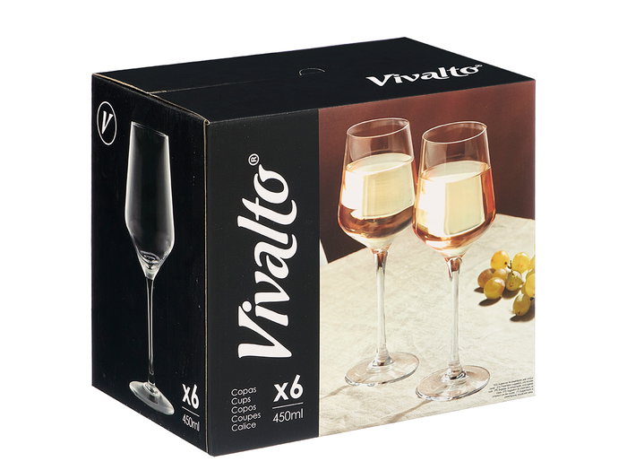 Vivalto Copa Vino Conica 450 ml 9 x 24.2 x 9 cm (Set de 24)