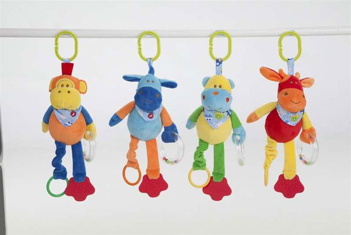 Creaciones Llopis Animales con Sonajero y Mordedor 38cm Modelos Surtidos