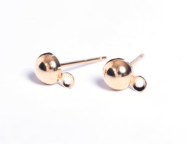 Innspiro Pendiente metálico calota grande dorado 5,0x14,7mm