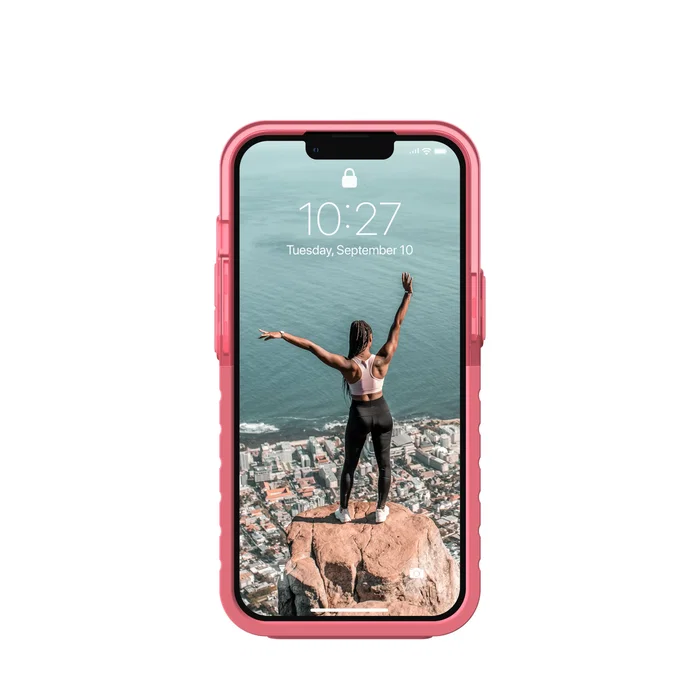 Urban Armor Gear Funda Protectora Dip para iPhone 13 Pro (6,1 pulgadas), Compatible con Magsafe, Rosa