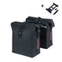 Basil SOHO Alforjas Dobles Impermeables con LED 41L para Portaequipajes Trasero MIK - Negro