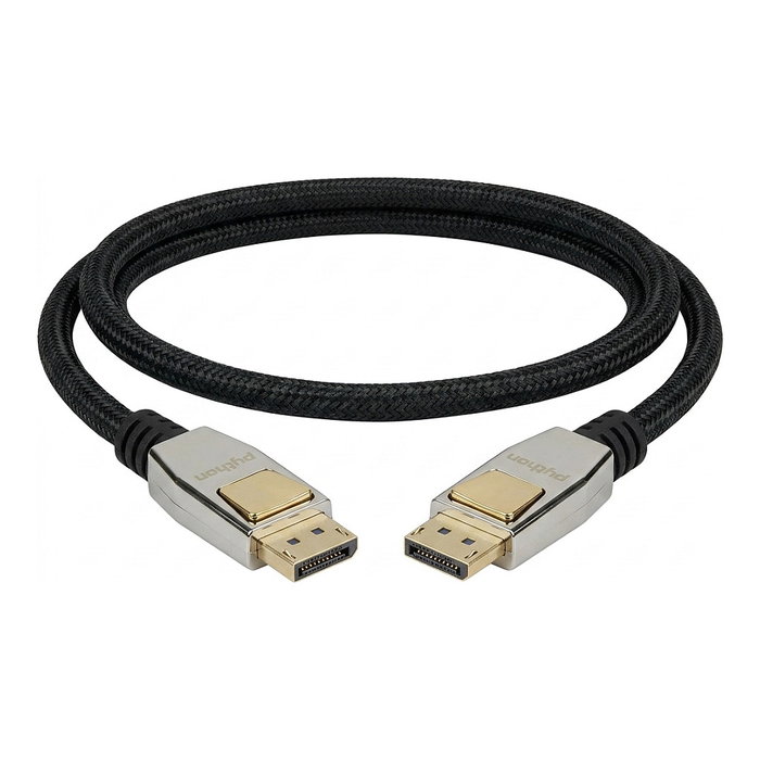 Python DisplayPort 2.0 Cable Nylon Negro 3m Python DisplayPort 2.0 Cable Nylon Negro 3m