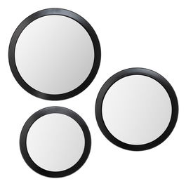 S/3 Espejo Negro Metal-Cristal 84,50 X 7 X 84,50 cm