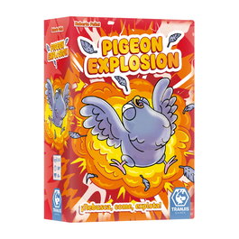 Tranjis Games Juego de Mesa Pigeon Explosion - Juego de Cartas para 2 a 5 Jugadores, Partidas Rápidas 30 Min, Edad +8 Años, Temática Humorística y Caótica