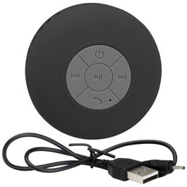 Be Mix Altavoz Bluetooth Ducha Negro Resistente Agua Música y Llamadas Compatible Smartphones