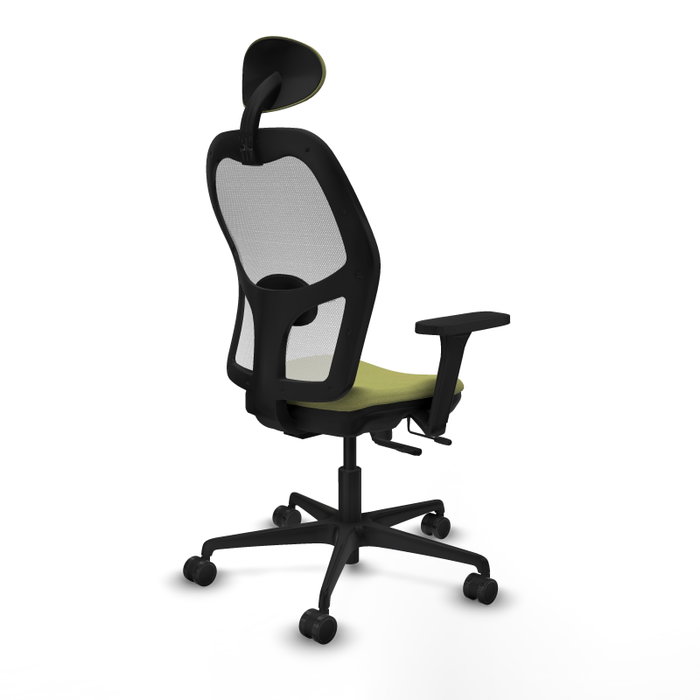 PIQUERAS Y CRESPO Silla de oficina Jorquera con mecanismo Sincro/Traslack Verde oliva y Blanco