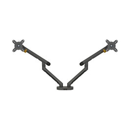 BakkerElkhuizen BE Flexible Dual Soporte de Monitor de 2 Brazos, 20 kg, Pantalla 17-35", Montaje en Escritorio, 75x75-100x100 mm, Gris