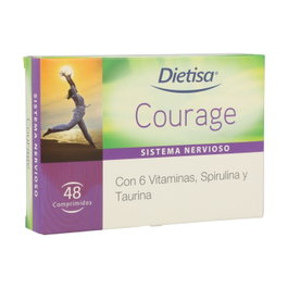 Dietisa Courage 48 comprimidos - Complemento alimenticio para el estado de ánimo con aminoácidos, spirulina, vitaminas y minerales