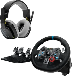 Logitech G29 Driving Force Volante de Carreras con Auriculares Astro A10 Bundle (991-000486)