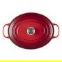 Le Creuset Signature Bratcer Kirschrot Oval 33 cm (2022510) - Brater de Hierro Fundido de 7.5L, Rojo, apto para horno