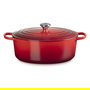Le Creuset Signature Bratcer Kirschrot Oval 33 cm (2022510) - Brater de Hierro Fundido de 7.5L, Rojo, apto para horno