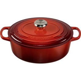 Le Creuset Signature Asador Ovalado 33 cm Rojo Cereza
