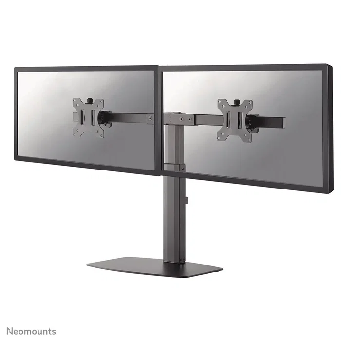 Neomounts FPMA-D865DBLACK Soporte para 2 Monitores de hasta 27" - Brazo de escritorio con resorte de gas, ajuste de altura, inclinación y giro, gestión de cables, VESA 75/100, Negro