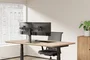 Neomounts FPMA-D865DBLACK Soporte para 2 Monitores de hasta 27" - Brazo de escritorio con resorte de gas, ajuste de altura, inclinación y giro, gestión de cables, VESA 75/100, Negro