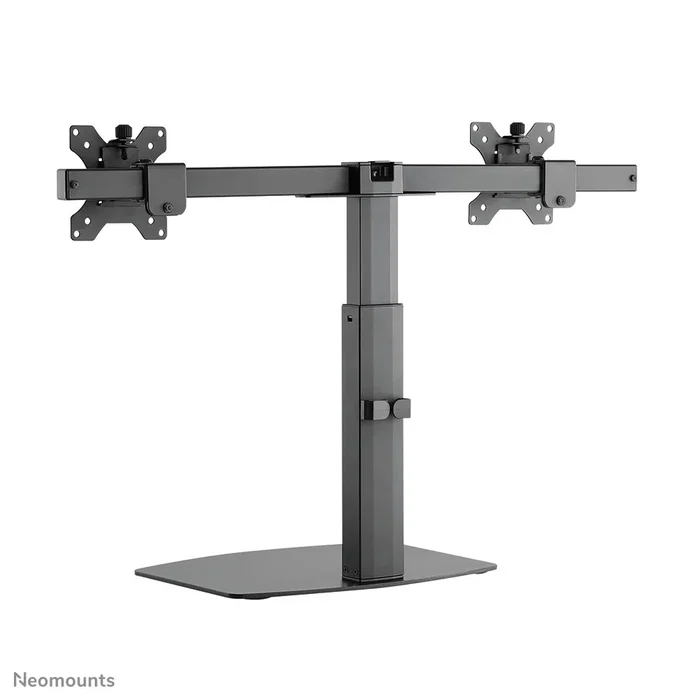 Neomounts FPMA-D865DBLACK Soporte para 2 Monitores de hasta 27" - Brazo de escritorio con resorte de gas, ajuste de altura, inclinación y giro, gestión de cables, VESA 75/100, Negro