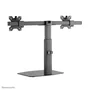 Neomounts FPMA-D865DBLACK Soporte para 2 Monitores de hasta 27" - Brazo de escritorio con resorte de gas, ajuste de altura, inclinación y giro, gestión de cables, VESA 75/100, Negro