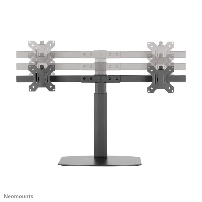 Neomounts FPMA-D865DBLACK Soporte para 2 Monitores de hasta 27" - Brazo de escritorio con resorte de gas, ajuste de altura, inclinación y giro, gestión de cables, VESA 75/100, Negro