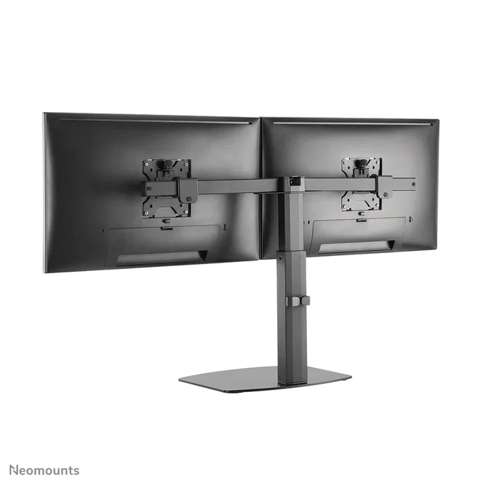 Neomounts FPMA-D865DBLACK Soporte para 2 Monitores de hasta 27" - Brazo de escritorio con resorte de gas, ajuste de altura, inclinación y giro, gestión de cables, VESA 75/100, Negro