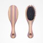 Bifull Cepillo Mini Striped Bamboo Ovalado con Púa de Plástico
