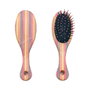 Bifull Cepillo Mini Striped Bamboo Ovalado con Púa de Plástico